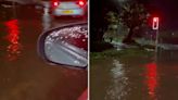 Roundabout flooded after torrential rain hits south Hampshire