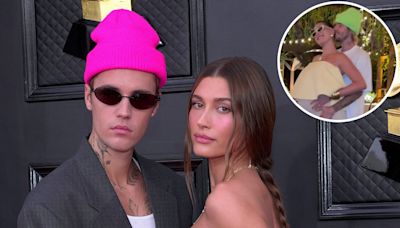 Justin Bieber Adoringly Rubs Hailey Bieber’s Baby Bump as They Await Arrival of Baby No. 1