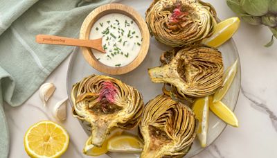 Air Fryer Artichokes With Garlic Dip Recipe
