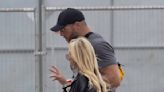 James Haskell parties with VERY leggy blonde at Glastonbury