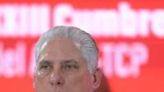 Cuban President Miguel Diaz-Canel is pictured in April 2024 in Caracas