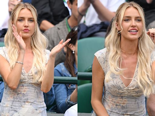 Taylor Fritz’s Girlfriend Morgan Riddle Embraces Delicate Floral Prints in Sundress at Wimbledon for Day 10 Quarter-finals Match