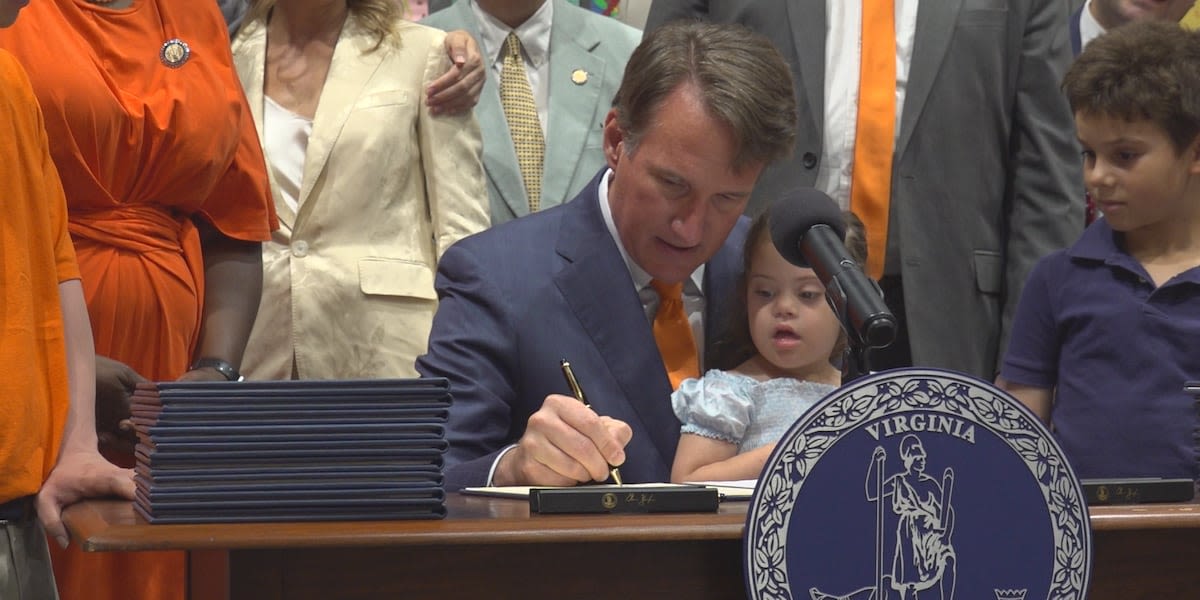 Governor Glenn Youngkin signs new legislation in Salem