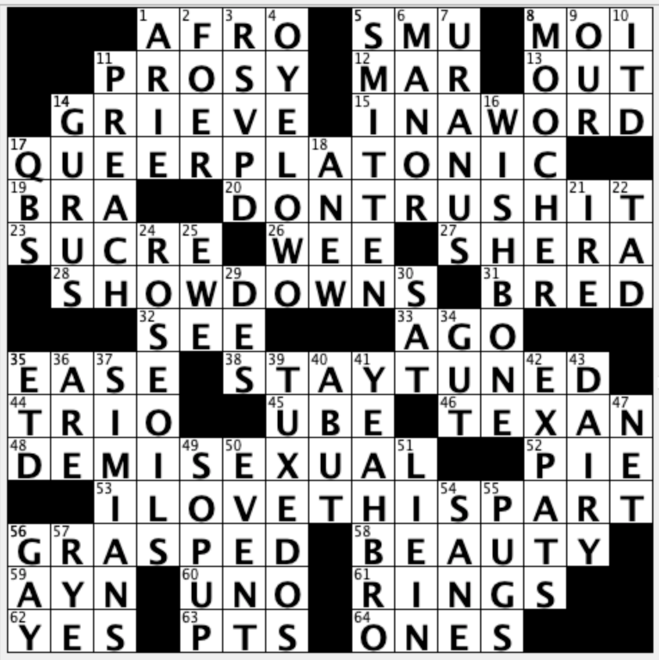 Off the Grid: Sally breaks down USA TODAY's daily crossword puzzle, Slow Burn (Freestyle)