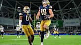 Notre Dame and Sam Hartman enjoy an Irish Blessing in 42-3 rout of Navy in Dublin