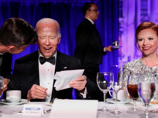 Biden jokes about Trump’s age and legal woes at White House journalists’ dinner