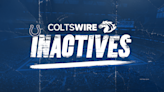 Colts vs. Giants: Inactive players for Week 17