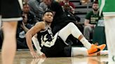 Giannis Antetokounmpo exits Bucks-Celtics game with non-contact leg injury