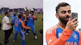 Virat Kohli dances, video calls Anushka Sharma and kids after T20 World Cup win