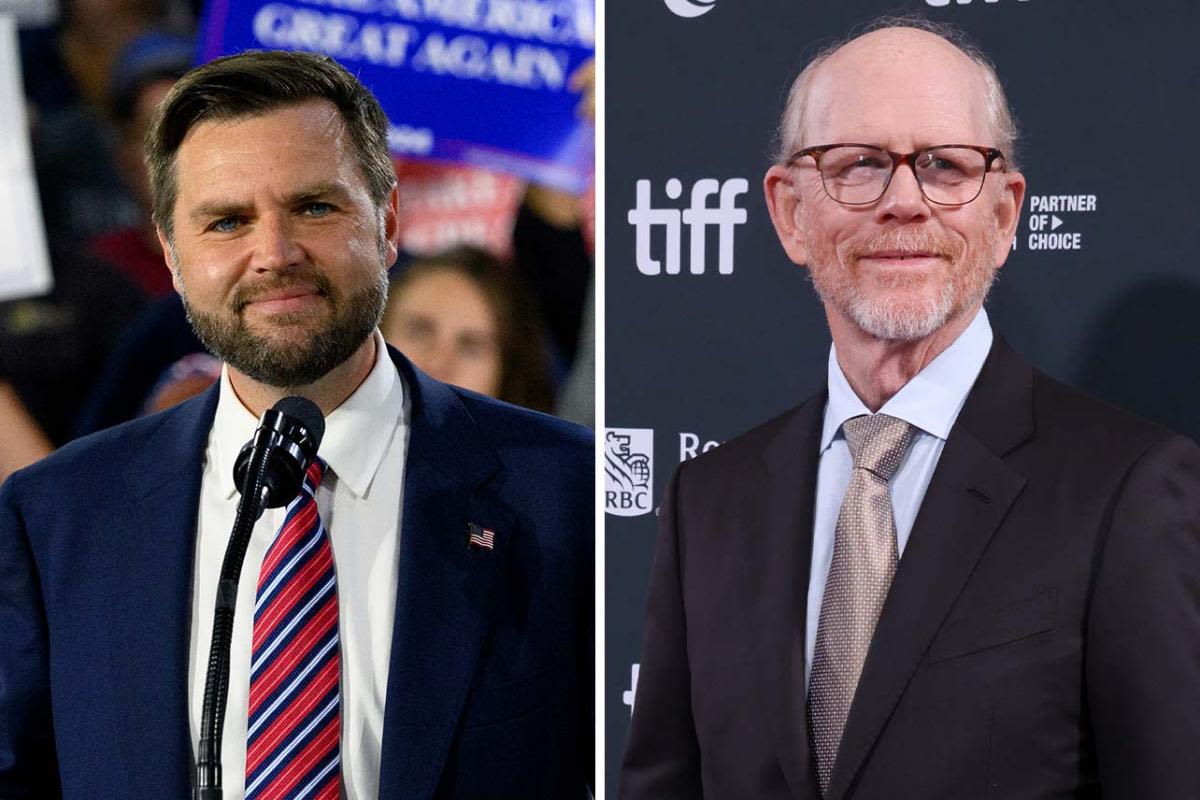 Ron Howard is "very surprised" and "concerned" by J.D. Vance's politics after working with him on 'Hillbilly Elegy'