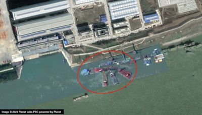 中國核潛艦疑出事！ 美智庫發現元級潛艦碼頭旁「消失」 起重船全出動