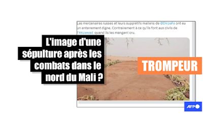 L'image d'une sépulture après les combats dans le nord du Mali ? Attention, elle date de 2021