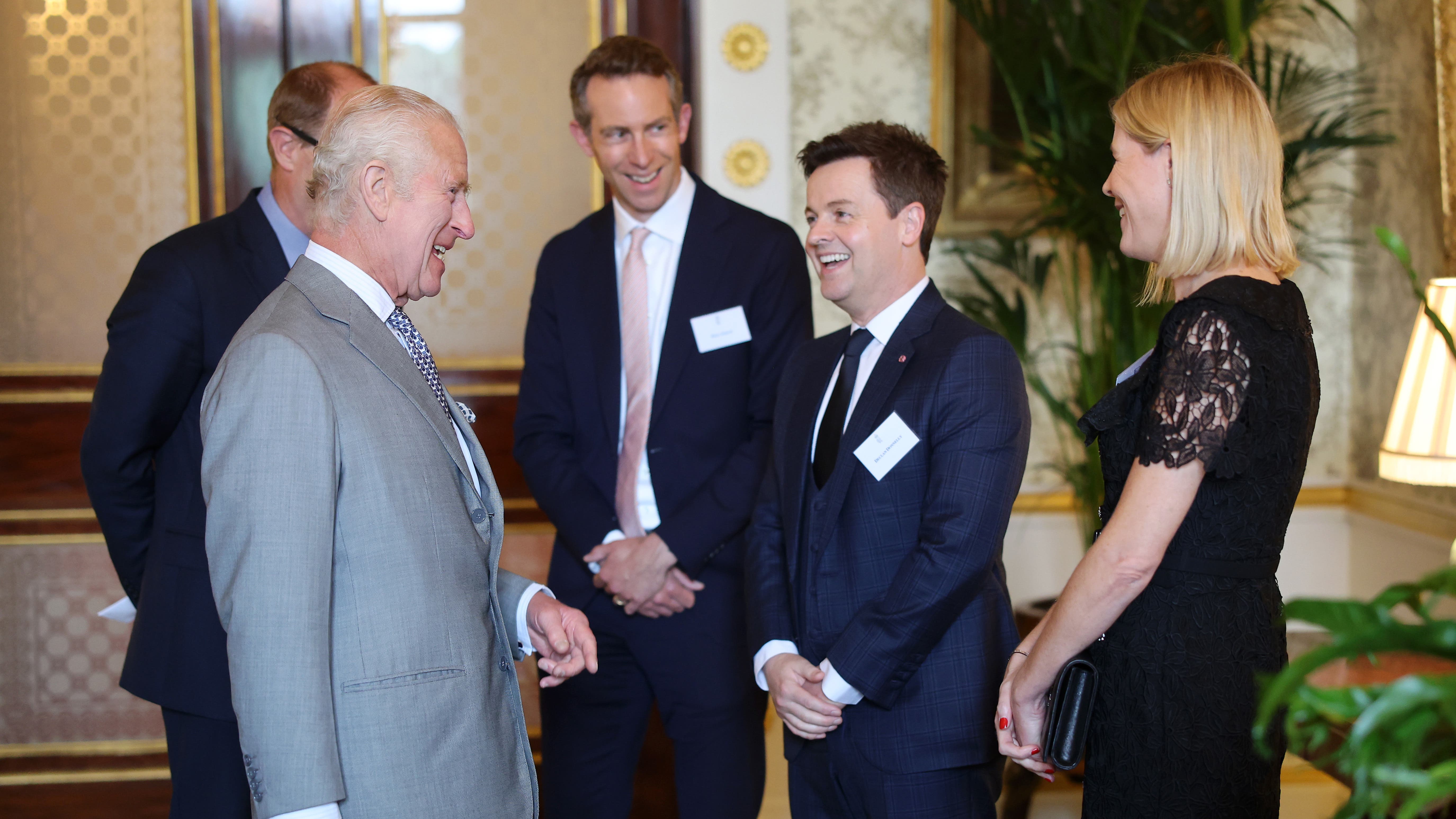 ‘He was at home breastfeeding’: Dec tells King why Ant missed Palace reception