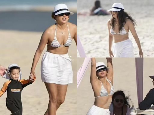 Priyanka Chopra sports a bikini on beach day with Nick Jonas and Malti Marie - see pics