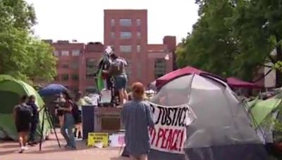 Pro-Palestinian encampment grows on George Washington University campus