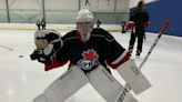 Meet the one-handed goalie stopping shots with a custom glove