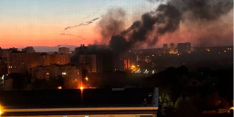 Smoke rises above Russia's Belgorod after city is shelled - photos, video