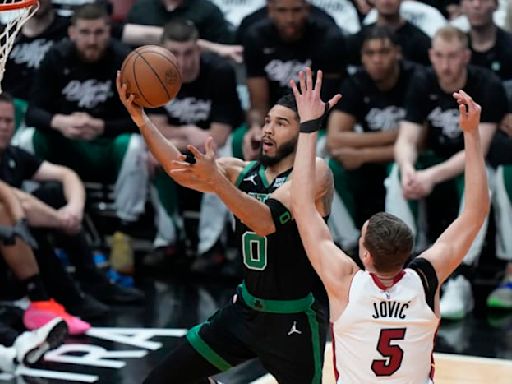 Celtics lead wire-to-wire in Miami, roll past Heat 104-84 for 2-1 lead in East series