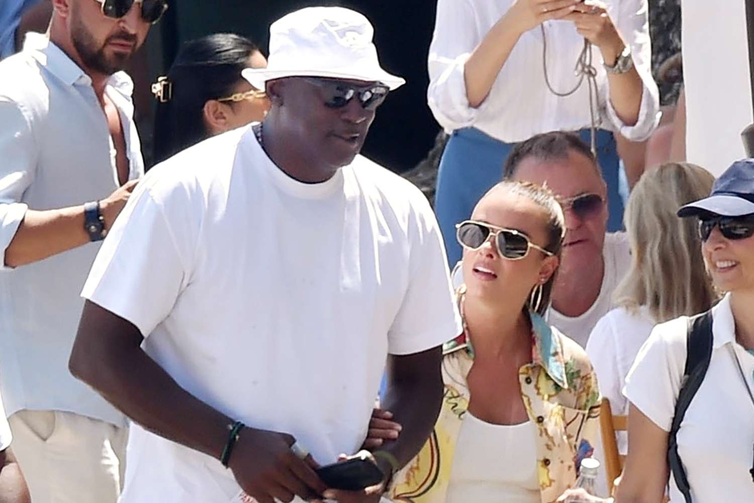 Michael Jordan and Wife Yvette Prieto Stroll Through Portofino Arm-In-Arm on European Vacation