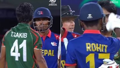 WATCH: Nepal Captain Rohit Paudel's 'Go Away' Gesture to Tanzim Shakib Amid Heated Verbal Exchange - News18