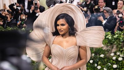 Mindy Kaling Blossoms in Sculptural Gaurav Gupta Dress Inspired by Billowing Flowers at Met Gala 2024