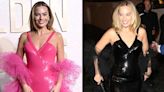 Margot Robbie Wears Black Version of Pink Barbie-Inspired Armani Gown at 2024 Golden Globes Afterparty