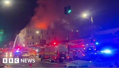 Smoke billows from New Zealand hostel fire