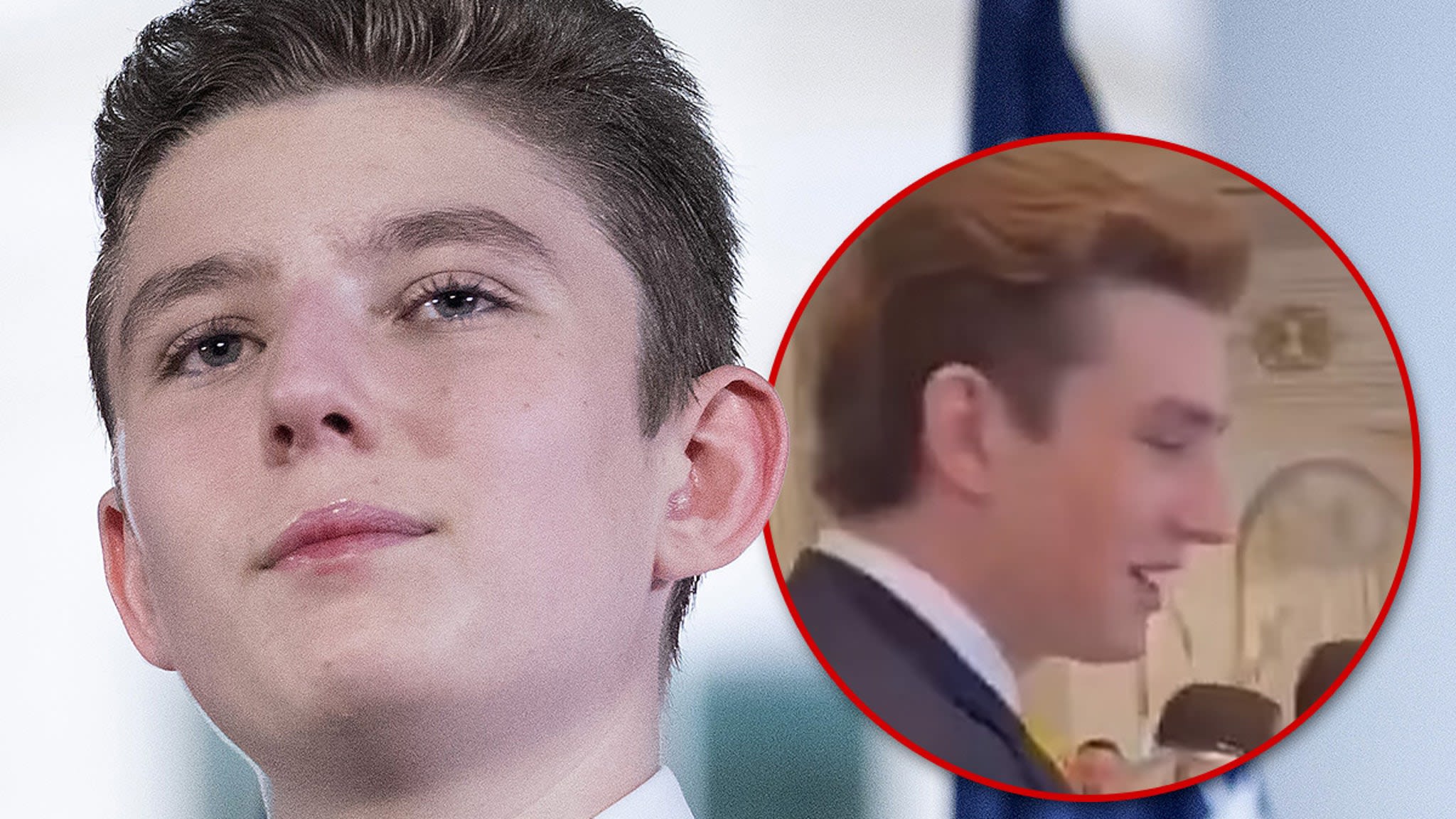 Barron Trump Heard Speaking for First Time at Mar-a-Lago Party