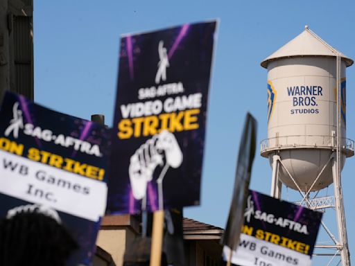 Video game performers protest unregulated AI use at Warner Bros. Studios