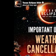 Texas eclipse event canceled