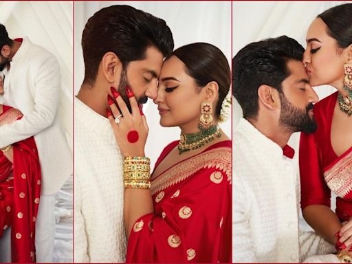 Sonakshi Sinha-Zaheer Iqbal lovingly kiss each other on forehead; comments section disabled on Instagram [Pics]