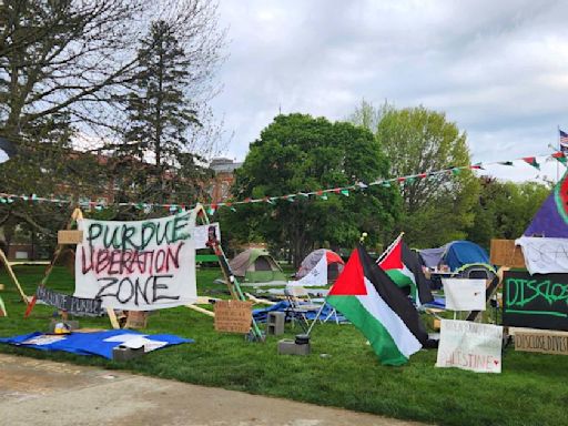 'Purdue Liberation Zone' faces limited police, continues to day 3