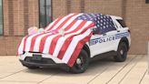 Fallen CMPD officer honored; cruiser draped with U.S. flag