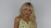 Sabrina Carpenter Channels Claudia Schiffer In Bombshell Versace Chainmail