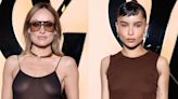 Olivia Wilde and Zoë Kravitz Lead a Nipple-Baring Parade in NSFW Looks at Saint Laurent Fashion Show