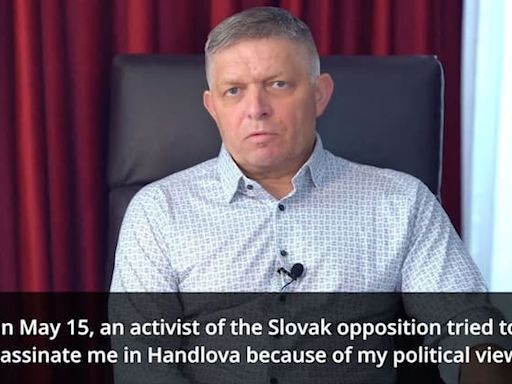 Apareció por primera vez tras el atentado el primer ministro de Eslovaquia y dijo que su agresor surgió de la “oposición fracasada”