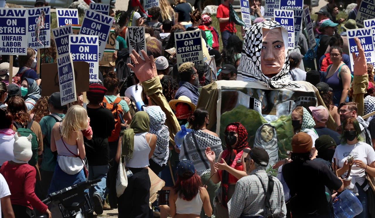 University of California academic workers strike to stand up for pro-Palestinian protesters