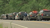 Large police scene in Amherst Tuesday morning where troopers are conducting search