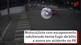 Motociclista com escapamento adulterado tenta fugir de blitz, é perseguido, bate contra carro e morre, em Paranavaí