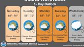 Showers expected this week, weekend with temperatures warming up for Memorial Day