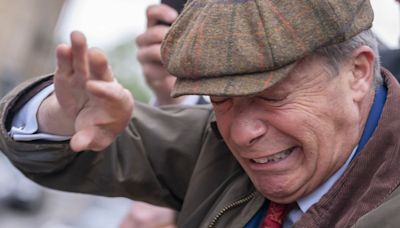 Man who threw objects at Nigel Farage on open-top campaign bus pleads guilty