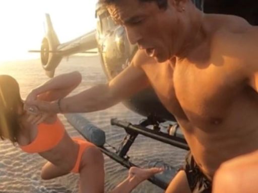 Katy Perry and Orlando Bloom just from a helicopter