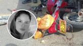 Dina perdió la vida en grave accidente de tránsito: chocó su moto contra un camión