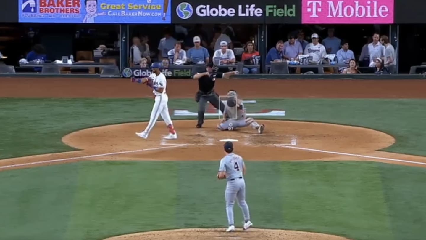 Rangers Announcer Had Priceless Reaction to Ump’s Terrible Called Third Strike