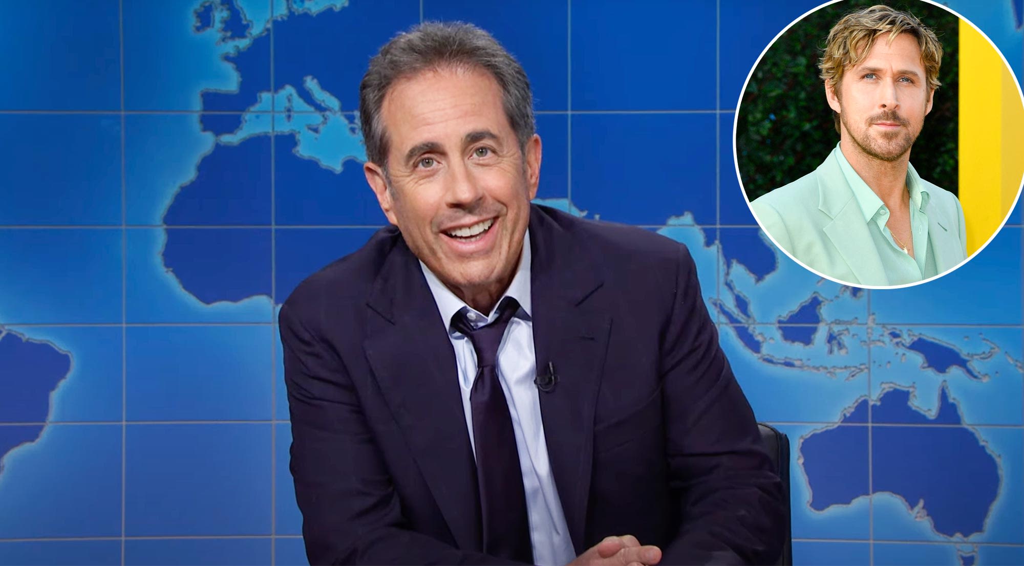 Jerry Seinfeld Visits ‘SNL’ to Hilariously Give Ryan Gosling Advice About Doing ‘Too Much’ Press