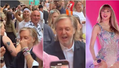 Paul McCartney protagoniza divertido video viral bailando junto a fanáticas en concierto de Taylor Swift