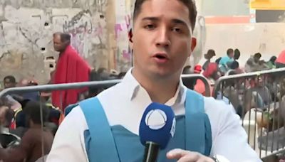 Repórter da Record é agredido no meio da rua ao vivo; veja