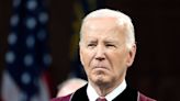 Morehouse College students peacefully protest during Biden’s commencement speech