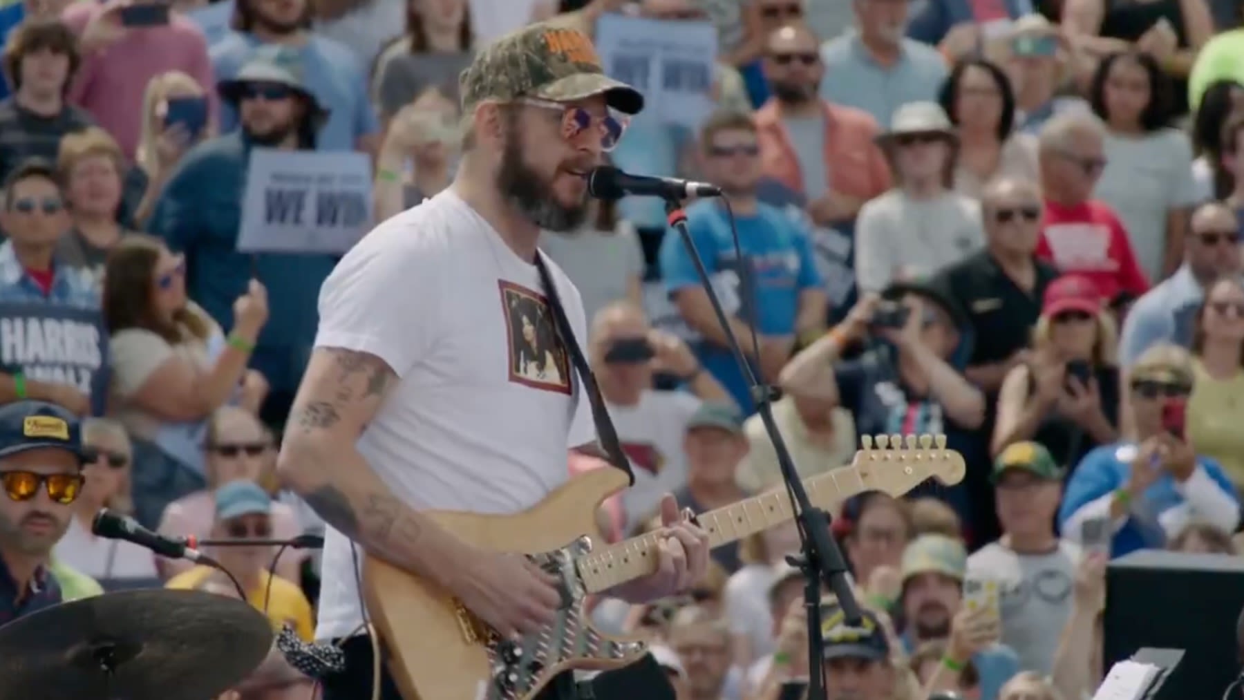 Bon Iver Performs at Kamala Harris Rally in Eau Claire, Wisconsin: Watch