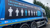 Bin lorry goes blue for prostate cancer